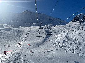 Ski Resort in The Pyrenees Mountains - France