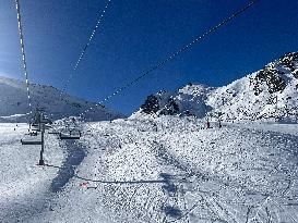 Ski Resort in The Pyrenees Mountains - France