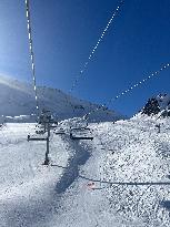 Ski Resort in The Pyrenees Mountains - France