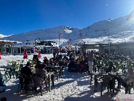 Ski Resort in The Pyrenees Mountains - France