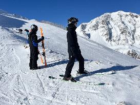 Ski Resort in The Pyrenees Mountains - France