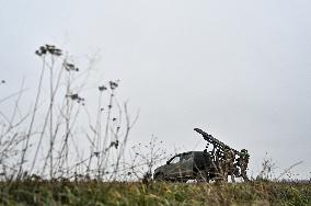 Work of artillery crew of Striletskyi Battalion special police unit in Zaporizhzhia region