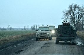 Work of artillery crew of Striletskyi Battalion special police unit in Zaporizhzhia region