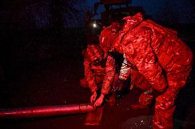 Work of artillery crew of Striletskyi Battalion special police unit in Zaporizhzhia region