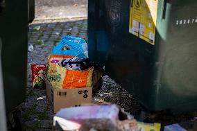 Total Strike In Lisbon On Garbage Collection