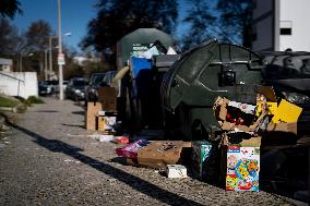 Total Strike In Lisbon On Garbage Collection