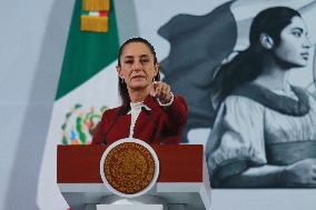 Sheinbaum Holds A Press Briefing - Mexico City