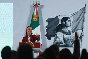 Sheinbaum Holds A Press Briefing - Mexico City