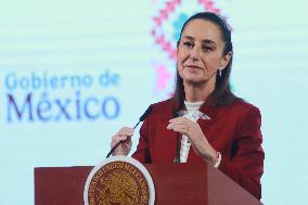 Sheinbaum Holds A Press Briefing - Mexico City