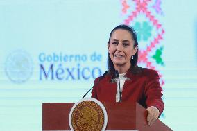 Sheinbaum Holds A Press Briefing - Mexico City