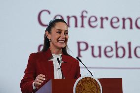 Sheinbaum Holds A Press Briefing - Mexico City