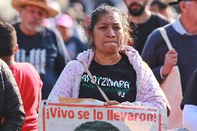 Relatives Of The 43 Missing Students Rally - Mexico City