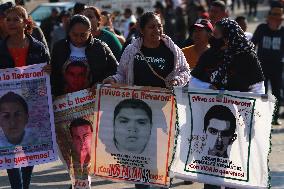 Relatives Of The 43 Missing Students Rally - Mexico City