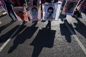 Relatives Of The 43 Missing Students Rally - Mexico City