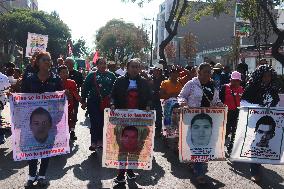 Relatives Of The 43 Missing Students Rally - Mexico City