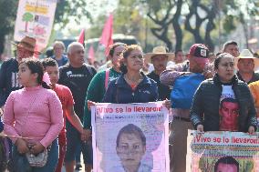 Relatives Of The 43 Missing Students Rally - Mexico City