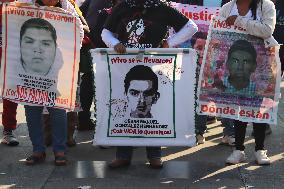 Relatives Of The 43 Missing Students From Ayotzinapa Demonstration