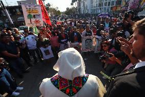 Relatives Of The 43 Missing Students From Ayotzinapa Demonstration