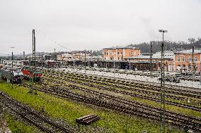 Central Train Station Of The Bavarian City Passau