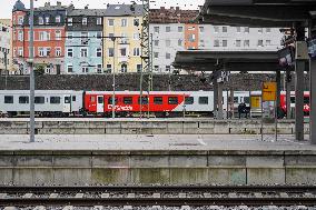 Central Train Station Of The Bavarian City Passau