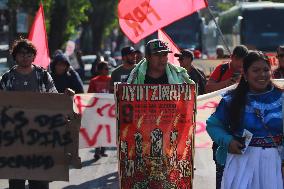 Relatives Of The 43 Missing Students From Ayotzinapa Demonstration