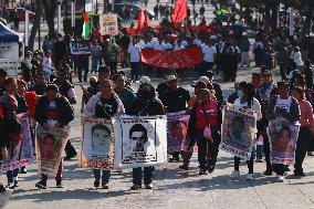 Relatives Of The 43 Missing Students From Ayotzinapa Demonstration