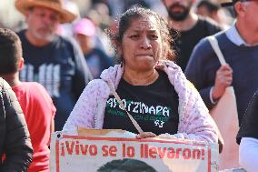 Relatives Of The 43 Missing Students From Ayotzinapa Demonstration