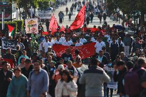 Relatives Of The 43 Missing Students From Ayotzinapa Demonstration