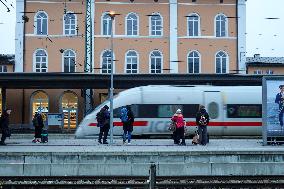 ICE Train To Vienna Arrives At Passau