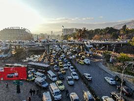 Severe Traffic Congestion In Damascus On Christmas Eve