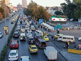 Severe Traffic Congestion In Damascus On Christmas Eve