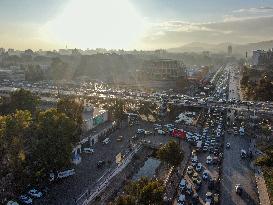 Severe Traffic Congestion In Damascus On Christmas Eve