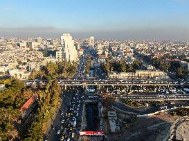 Severe Traffic Congestion In Damascus On Christmas Eve