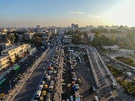 Severe Traffic Congestion In Damascus On Christmas Eve