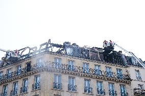 Fire In A Building In Paris