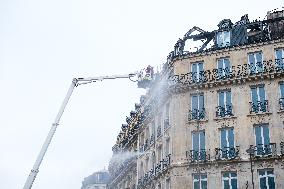 Fire In A Building In Paris