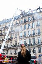 Fire In A Building In Paris