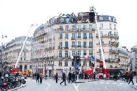 Fire In A Building In Paris