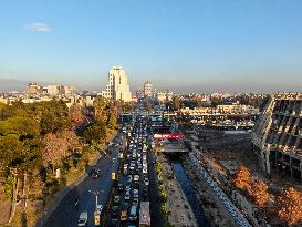 Severe Traffic Congestion In Damascus On Christmas Eve