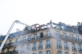 Fire In A Building In Paris