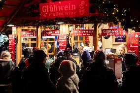 Christmas Market at Alexanderplatz in Berlin, Germany