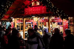 Christmas Market at Alexanderplatz in Berlin, Germany