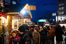 Christmas Market at Alexanderplatz in Berlin, Germany