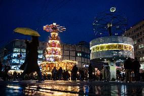 Christmas Market at Alexanderplatz in Berlin, Germany