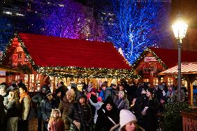 Christmas Market at Alexanderplatz in Berlin, Germany