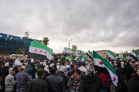 Syrians Celebrate The Overthrow Of The Assad Regime In Umayyad Square, Damascus