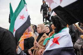 Syrians Celebrate The Overthrow Of The Assad Regime In Umayyad Square, Damascus