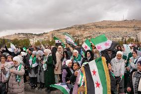 Syrians Celebrate The Overthrow Of The Assad Regime In Umayyad Square, Damascus