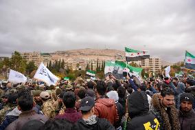 Syrians Celebrate The Overthrow Of The Assad Regime In Umayyad Square, Damascus