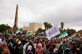 Syrians Celebrate The Overthrow Of The Assad Regime In Umayyad Square, Damascus